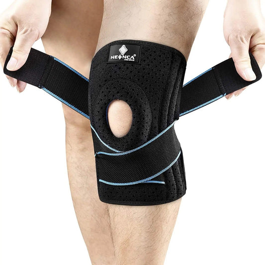 NEENCA Copper Knee Brace Knee Support with Patella Gel Pad &Side Stabilizers - YELLOW