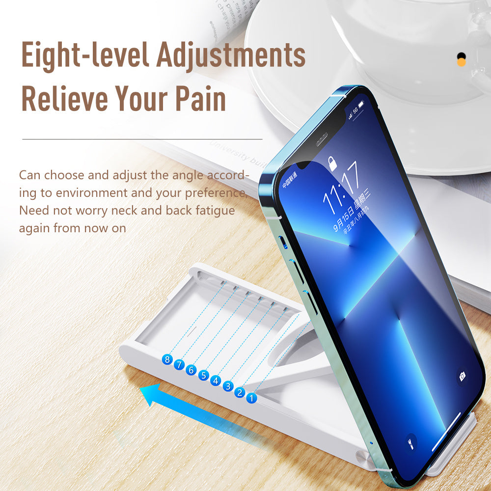 Essager Adjustable Folding Mobile Phone Tablet Holder Desk Stand Compatible With IPhone Android Smartphones (4.0" - 8.3")