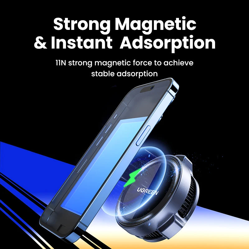 UGREEN Car Magnetic Stand Wireless Charger For iPhone 15 14 13 12 Pro Max Charging for Magsafe Car Holder for Tesla Model