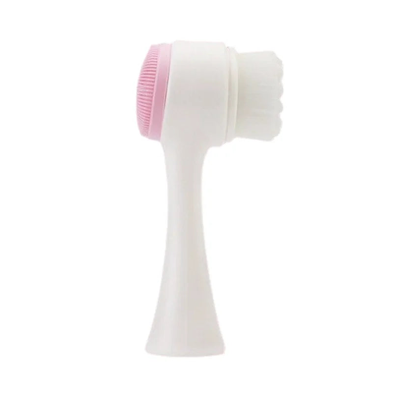 Silica Gel Facial Brush Double Sided Facial Cleanser Brush