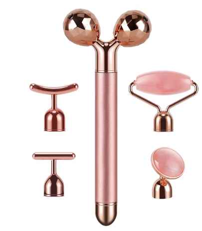 24K Gold Beauty 5-in-1 Electric Vibrating Face Massager