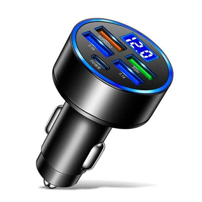 250W LED Car Charger 5 Ports Fast Charge