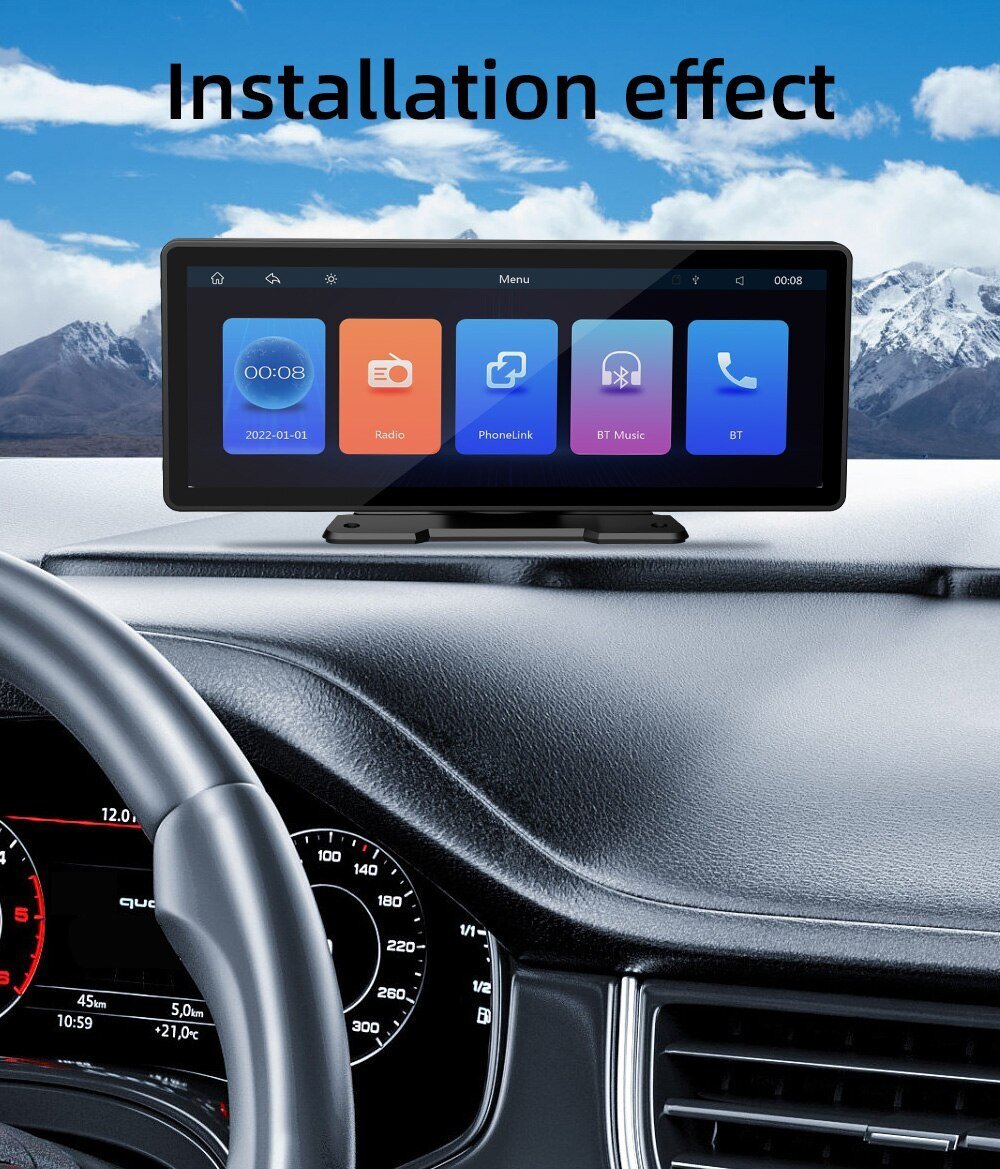 Universal 10.26” Screen Carplay for Apple Or Android